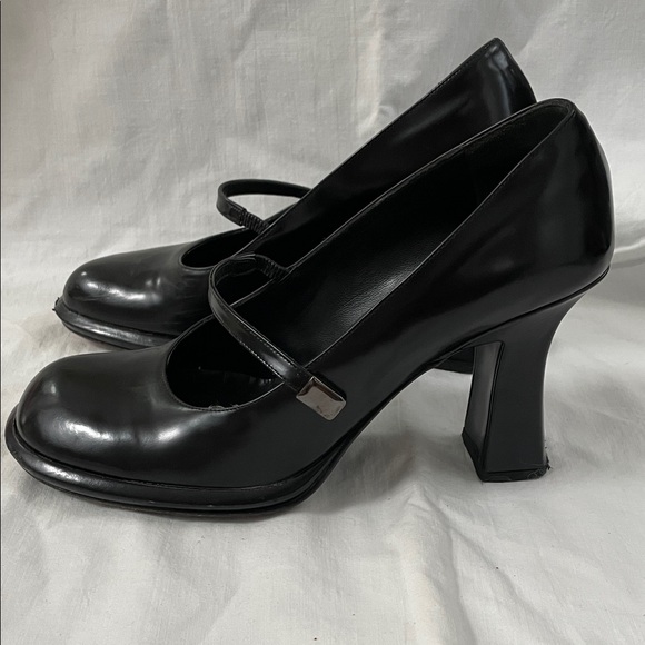 Via Spiga Black Mary Jane Chunky Heels -SZ 10 - Italy - Picture 5 of 12